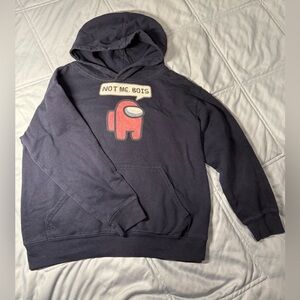Navy Blue Hoodie with Among Us Graphic